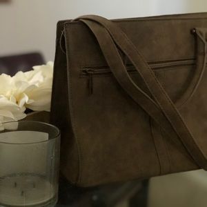 Army Green Suede Purse / Crossbody / Shoulder Bag